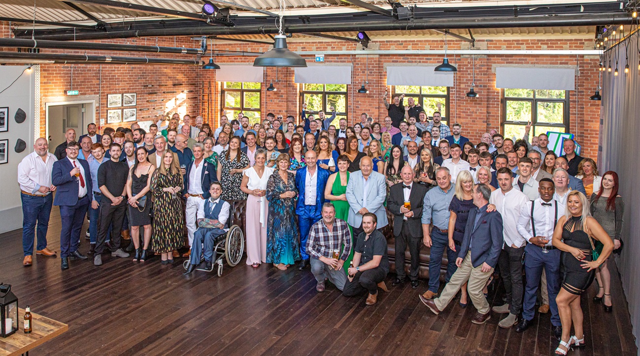 The Greenarc team together at a company event